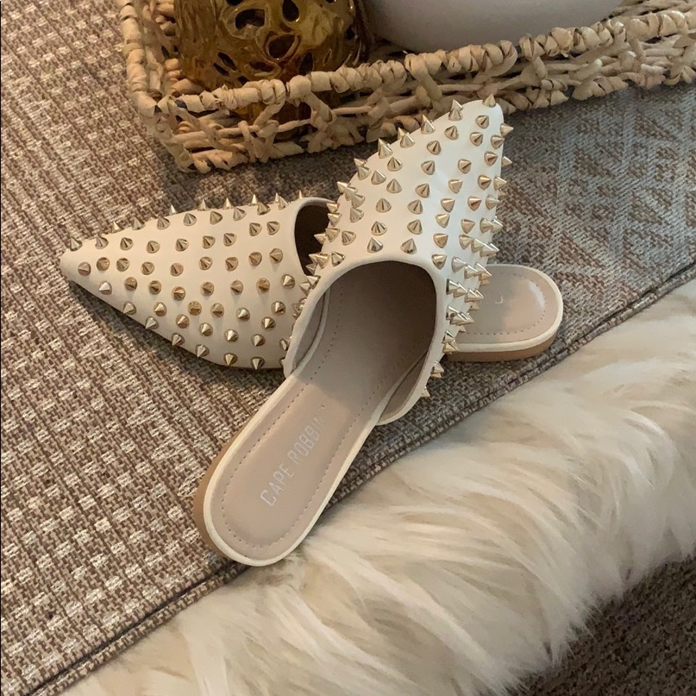 Studded mules never worn